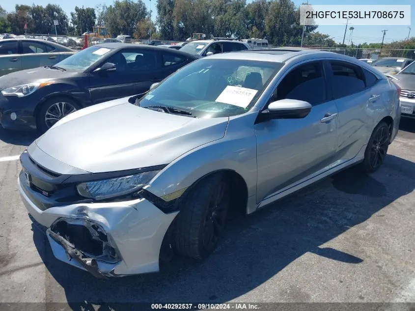 2020 Honda Civic Si Sedan VIN: 2HGFC1E53LH708675 Lot: 40292537