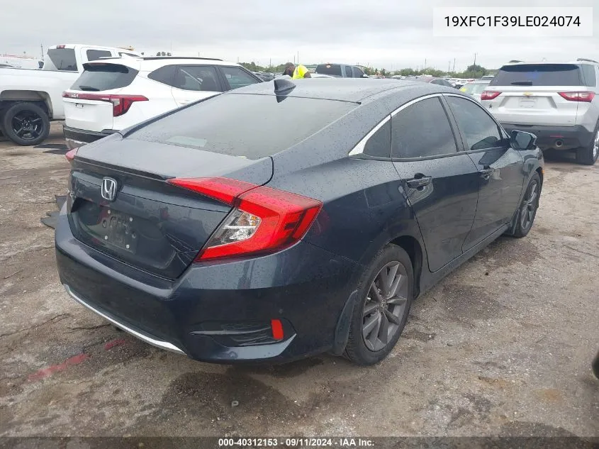 2020 Honda Civic Ex VIN: 19XFC1F39LE024074 Lot: 40312153