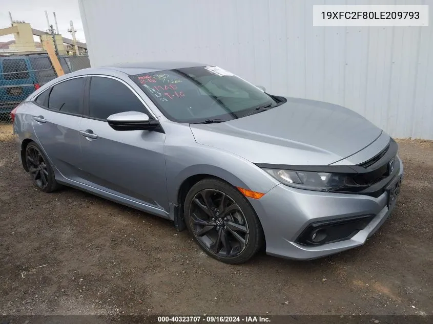 2020 Honda Civic Sport VIN: 19XFC2F80LE209793 Lot: 40323707