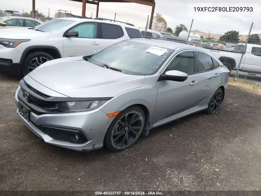 2020 Honda Civic Sport VIN: 19XFC2F80LE209793 Lot: 40323707