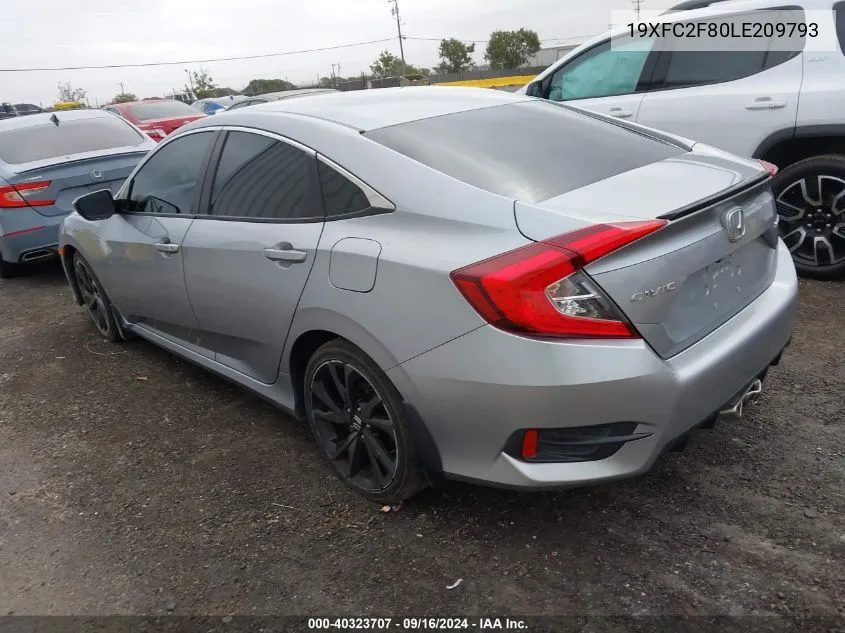 19XFC2F80LE209793 2020 Honda Civic Sport