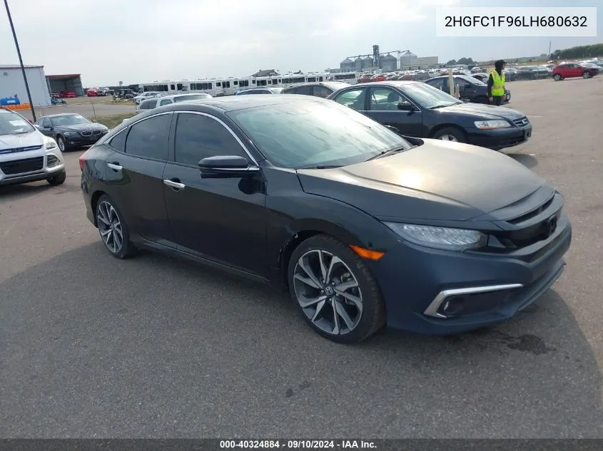 2020 Honda Civic Touring VIN: 2HGFC1F96LH680632 Lot: 40324884