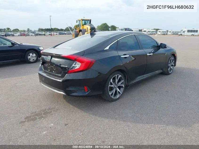 2020 Honda Civic Touring VIN: 2HGFC1F96LH680632 Lot: 40324884