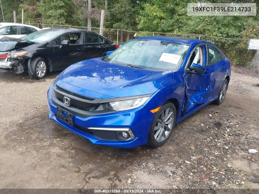 2020 Honda Civic Ex VIN: 19XFC1F39LE214733 Lot: 40333260