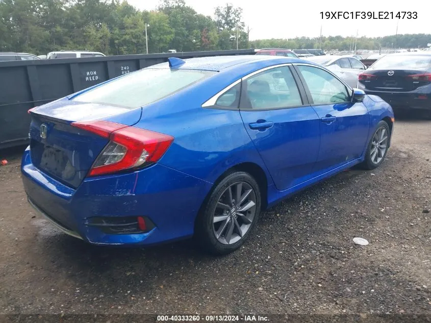 2020 Honda Civic Ex VIN: 19XFC1F39LE214733 Lot: 40333260