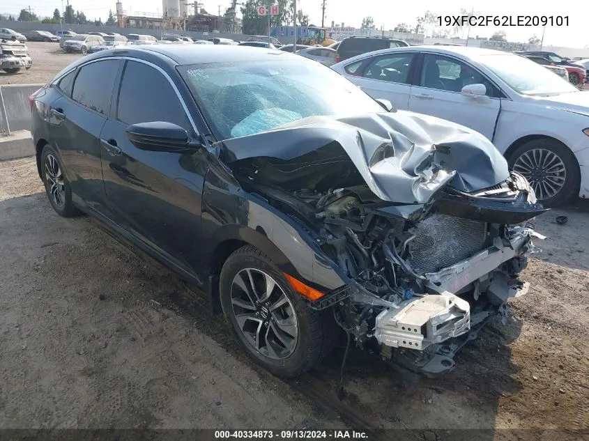 2020 Honda Civic Lx VIN: 19XFC2F62LE209101 Lot: 40334873