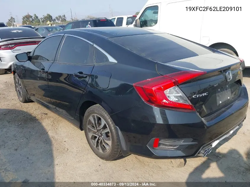 2020 Honda Civic Lx VIN: 19XFC2F62LE209101 Lot: 40334873