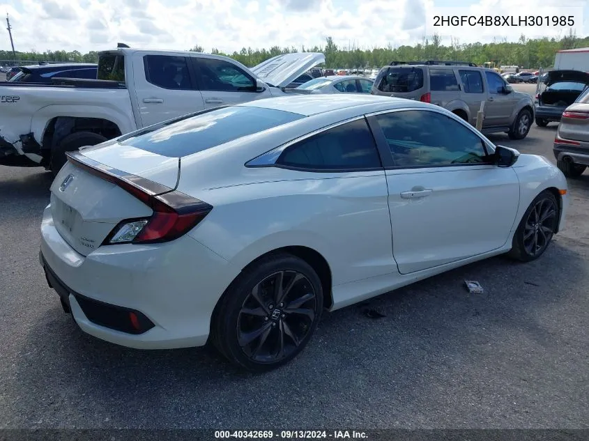 2020 Honda Civic Sport VIN: 2HGFC4B8XLH301985 Lot: 40342669