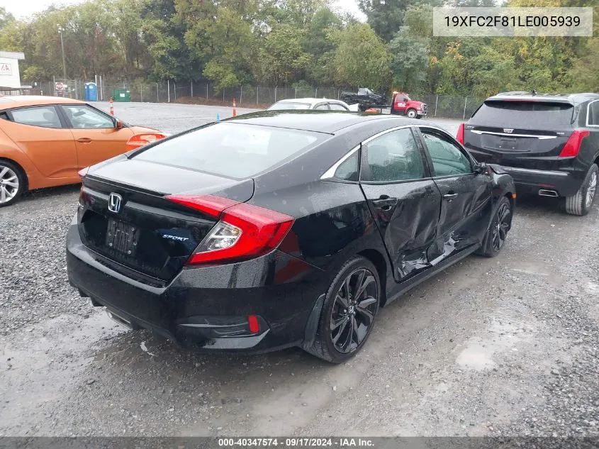 19XFC2F81LE005939 2020 Honda Civic Sport