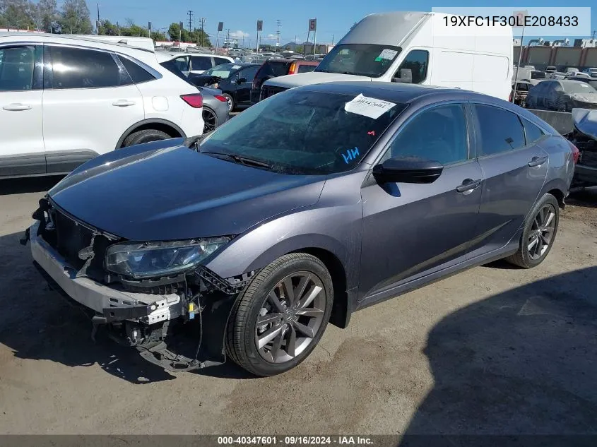 2020 Honda Civic Ex VIN: 19XFC1F30LE208433 Lot: 40347601