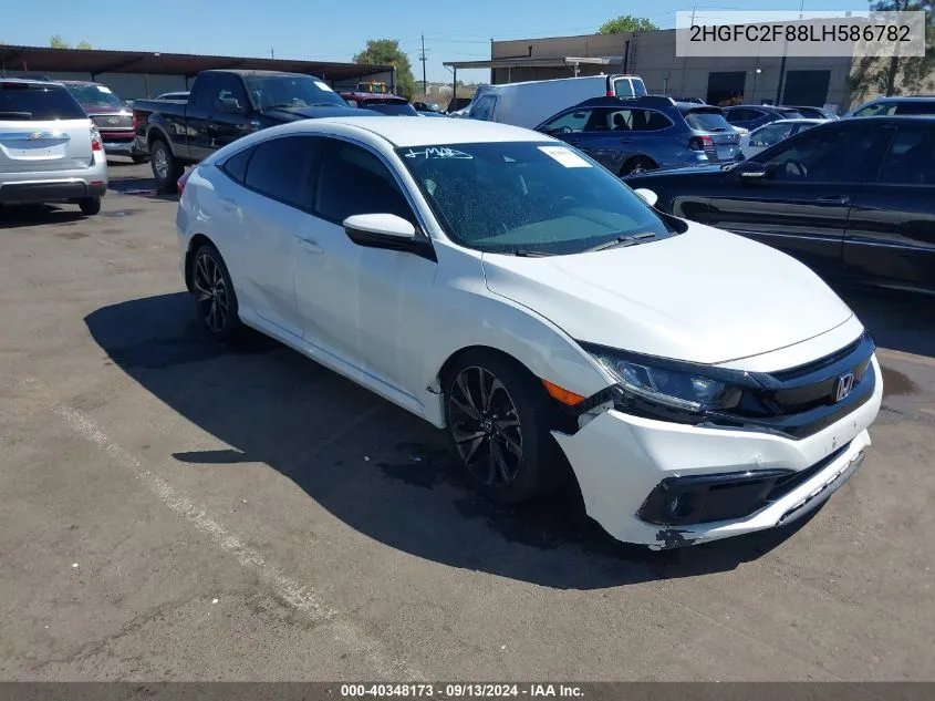 2020 Honda Civic Sport VIN: 2HGFC2F88LH586782 Lot: 40348173