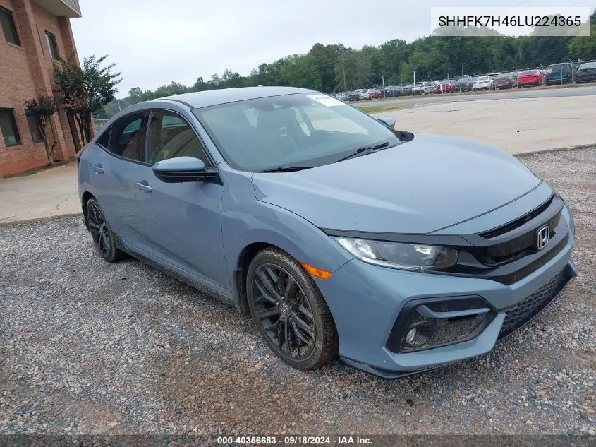 2020 Honda Civic Sport VIN: SHHFK7H46LU224365 Lot: 40356683