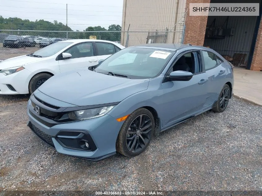 2020 Honda Civic Sport VIN: SHHFK7H46LU224365 Lot: 40356683