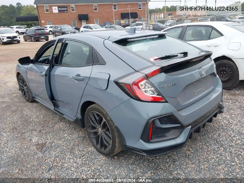 2020 Honda Civic Sport VIN: SHHFK7H46LU224365 Lot: 40356683