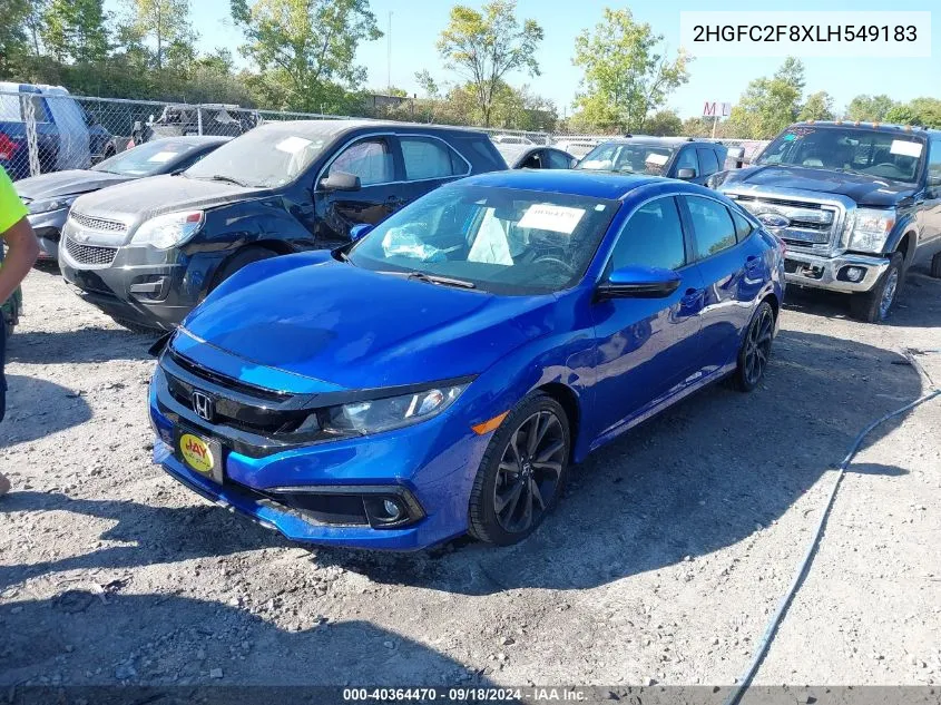 2020 Honda Civic Sport VIN: 2HGFC2F8XLH549183 Lot: 40364470