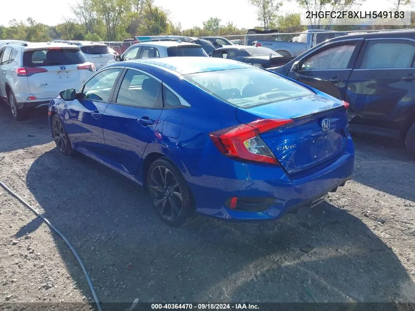 2020 Honda Civic Sport VIN: 2HGFC2F8XLH549183 Lot: 40364470