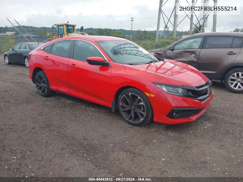 2020 Honda Civic Sport VIN: 2HGFC2F83LH555214 Lot: 40443912