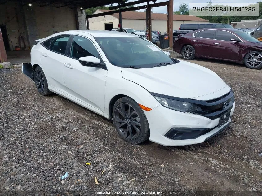 2020 Honda Civic Sport VIN: 2HGFC2E84LH540285 Lot: 40456169