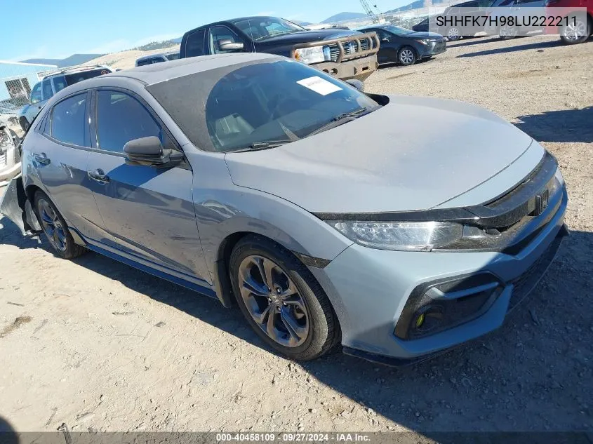 2020 Honda Civic Sport Touring VIN: SHHFK7H98LU222211 Lot: 40458109