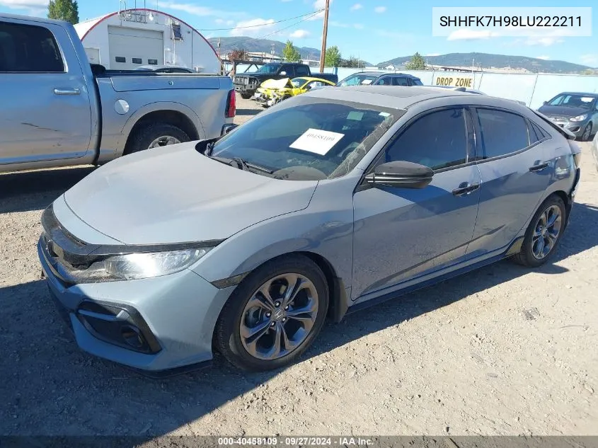 2020 Honda Civic Sport Touring VIN: SHHFK7H98LU222211 Lot: 40458109