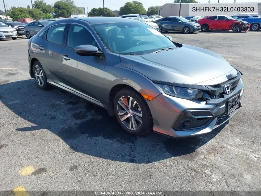 2020 Honda Civic Lx VIN: SHHFK7H32L0403803 Lot: 40474303