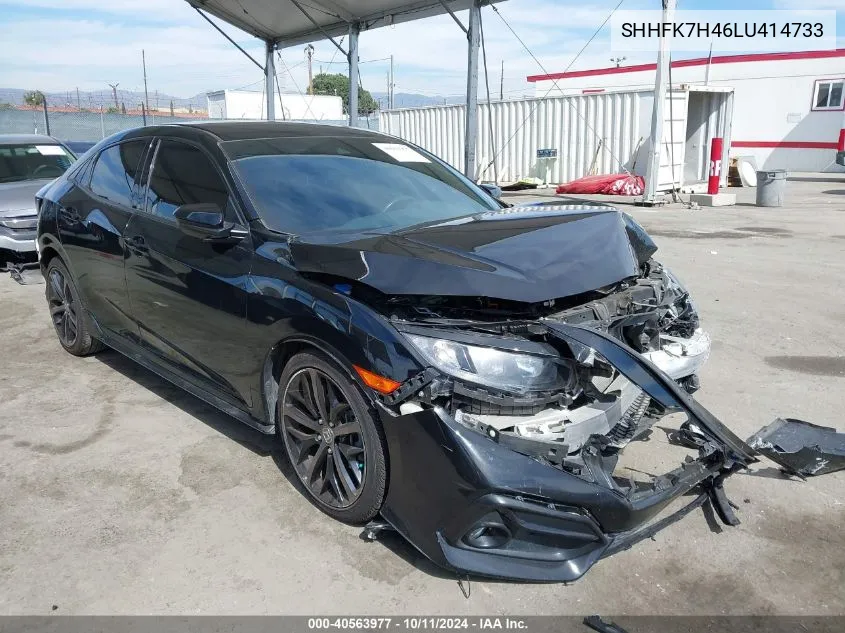 2020 Honda Civic Sport VIN: SHHFK7H46LU414733 Lot: 40563977