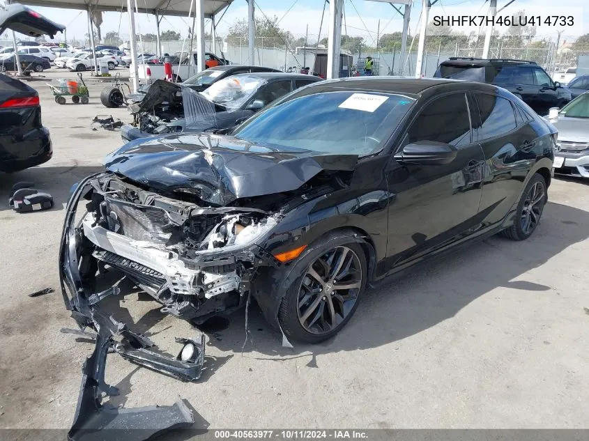 2020 Honda Civic Sport VIN: SHHFK7H46LU414733 Lot: 40563977