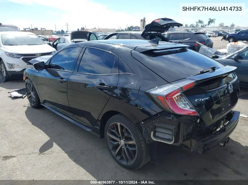 2020 Honda Civic Sport VIN: SHHFK7H46LU414733 Lot: 40563977