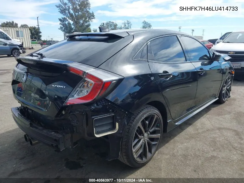 SHHFK7H46LU414733 2020 Honda Civic Sport