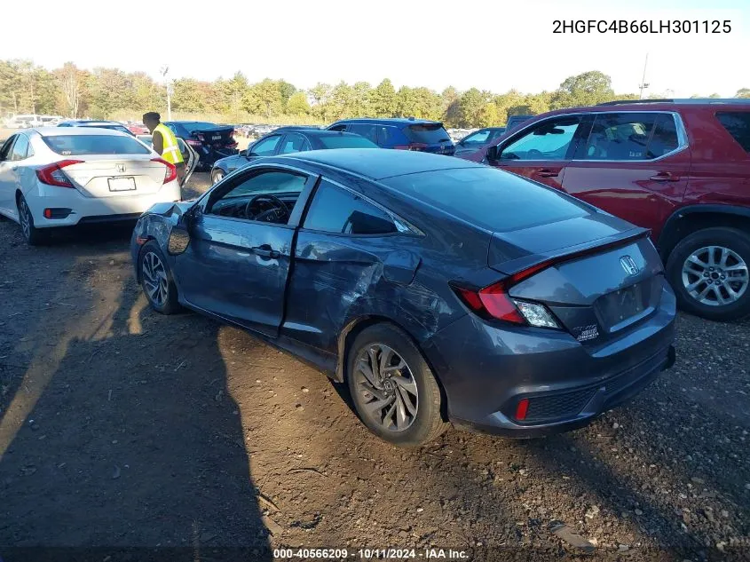 2020 Honda Civic Lx VIN: 2HGFC4B66LH301125 Lot: 40566209