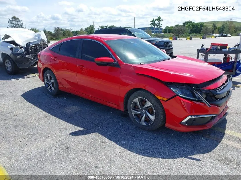 2020 Honda Civic Lx VIN: 2HGFC2F64LH548304 Lot: 40570059