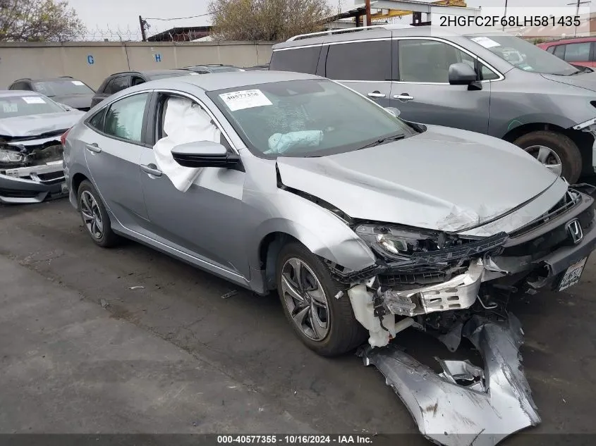 2020 Honda Civic Lx VIN: 2HGFC2F68LH581435 Lot: 40577355