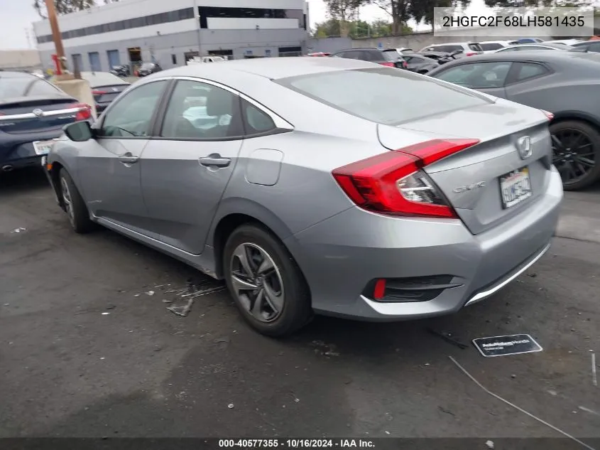 2020 Honda Civic Lx VIN: 2HGFC2F68LH581435 Lot: 40577355