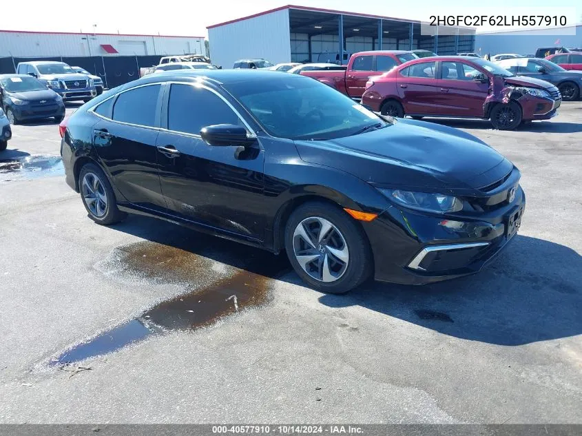 2020 Honda Civic Lx VIN: 2HGFC2F62LH557910 Lot: 40577910