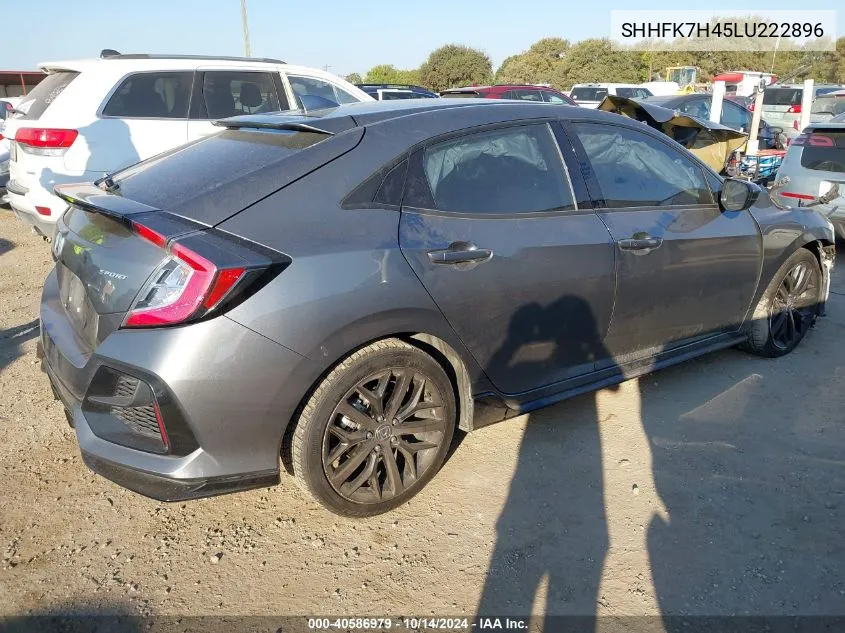 2020 Honda Civic Sport VIN: SHHFK7H45LU222896 Lot: 40586979