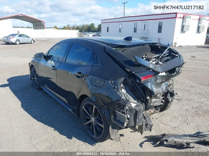 2020 Honda Civic Sport VIN: SHHFK7H47LU217182 Lot: 40588213