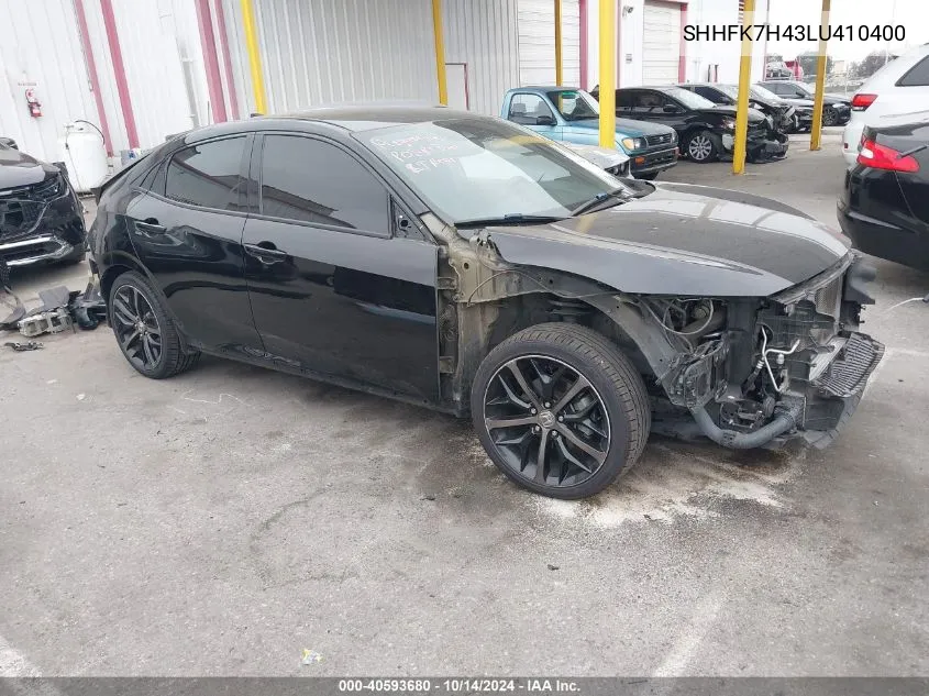 2020 Honda Civic Sport VIN: SHHFK7H43LU410400 Lot: 40593680