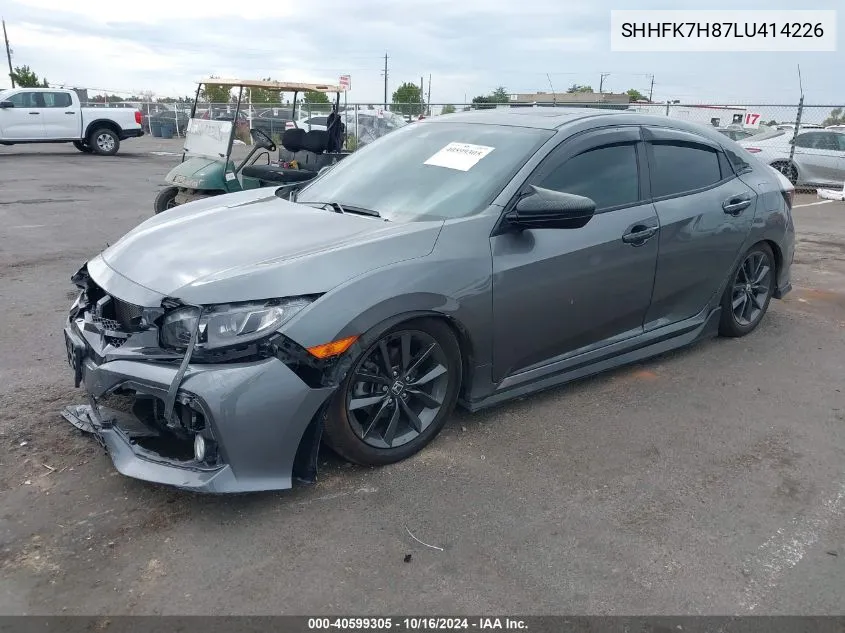 2020 Honda Civic Ex-L VIN: SHHFK7H87LU414226 Lot: 40599305