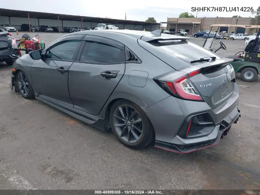 2020 Honda Civic Ex-L VIN: SHHFK7H87LU414226 Lot: 40599305