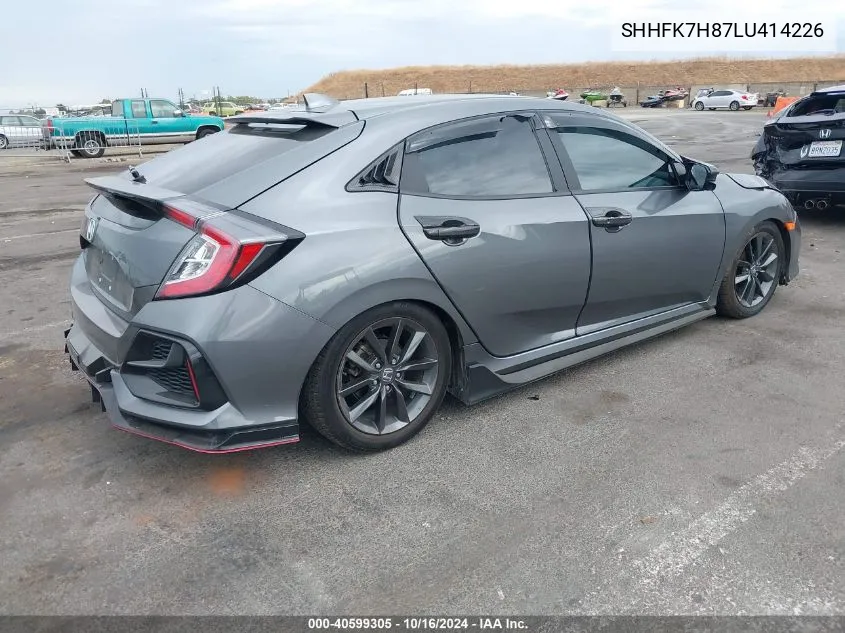 2020 Honda Civic Ex-L VIN: SHHFK7H87LU414226 Lot: 40599305