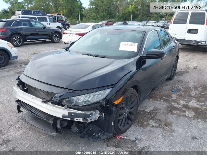 2020 Honda Civic Si Sedan VIN: 2HGFC1E50LH702493 Lot: 40609245