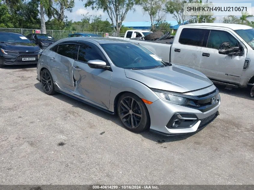 SHHFK7H49LU210671 2020 Honda Civic Sport