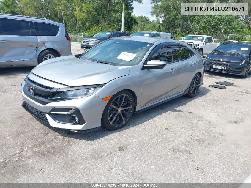 2020 Honda Civic Sport VIN: SHHFK7H49LU210671 Lot: 40614299