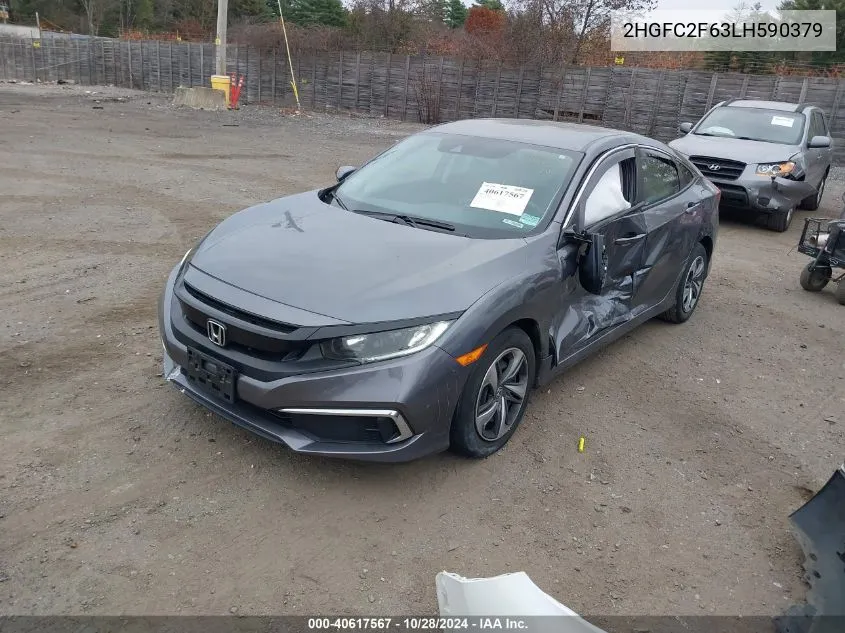 2020 Honda Civic Lx VIN: 2HGFC2F63LH590379 Lot: 40617567