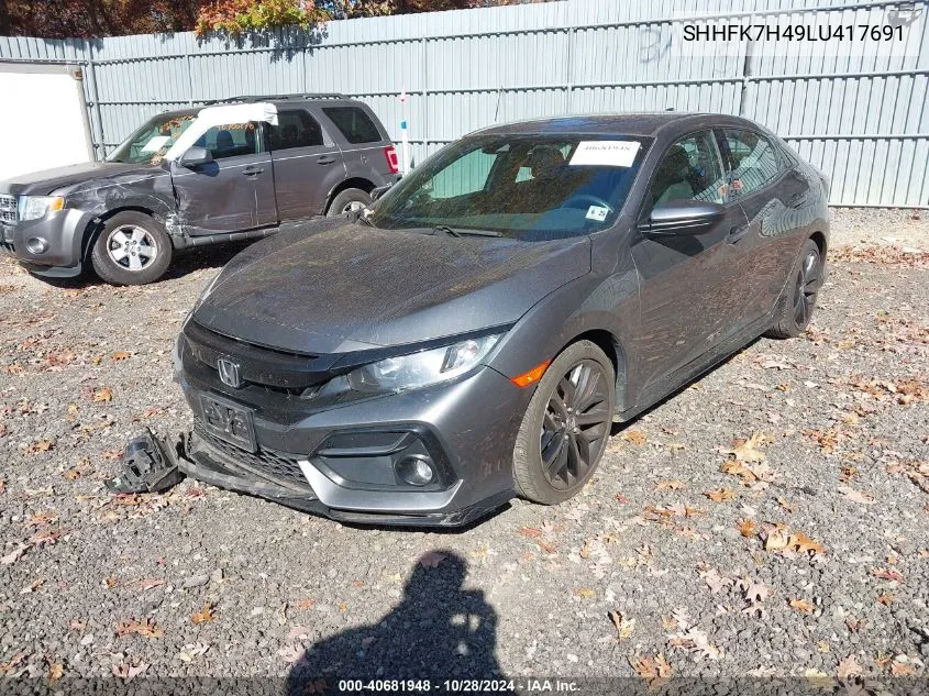 2020 Honda Civic Sport VIN: SHHFK7H49LU417691 Lot: 40681948