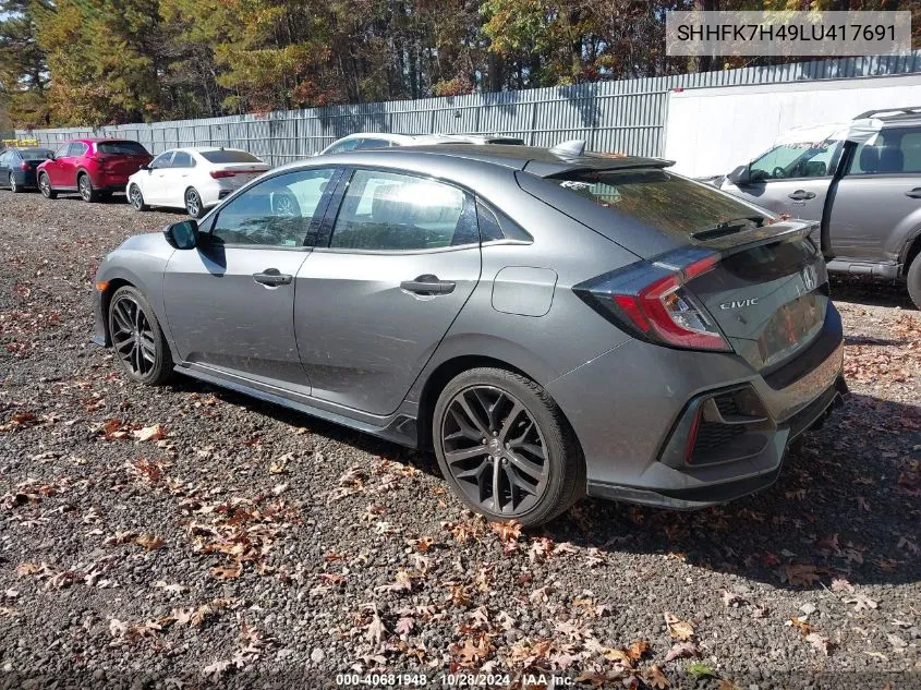 2020 Honda Civic Sport VIN: SHHFK7H49LU417691 Lot: 40681948