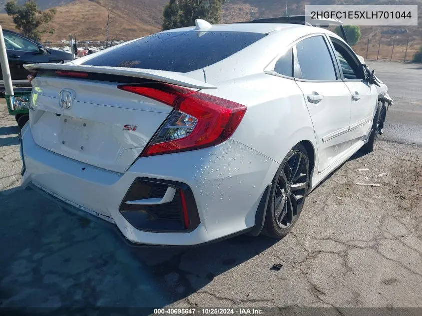 2020 Honda Civic Si Sedan VIN: 2HGFC1E5XLH701044 Lot: 40695647