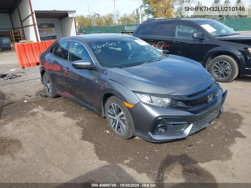 2020 Honda Civic Lx VIN: SHHFK7H32LU210146 Lot: 40695768