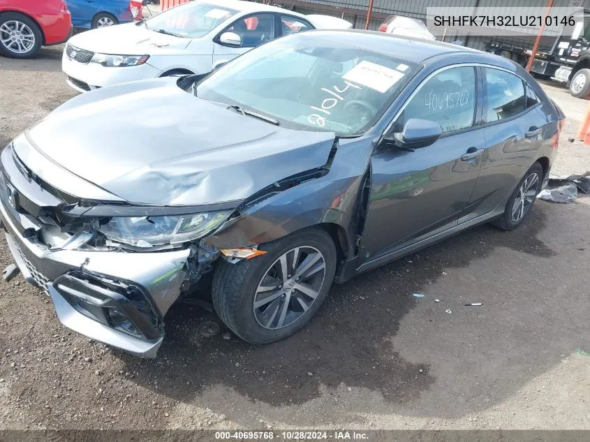 2020 Honda Civic Lx VIN: SHHFK7H32LU210146 Lot: 40695768