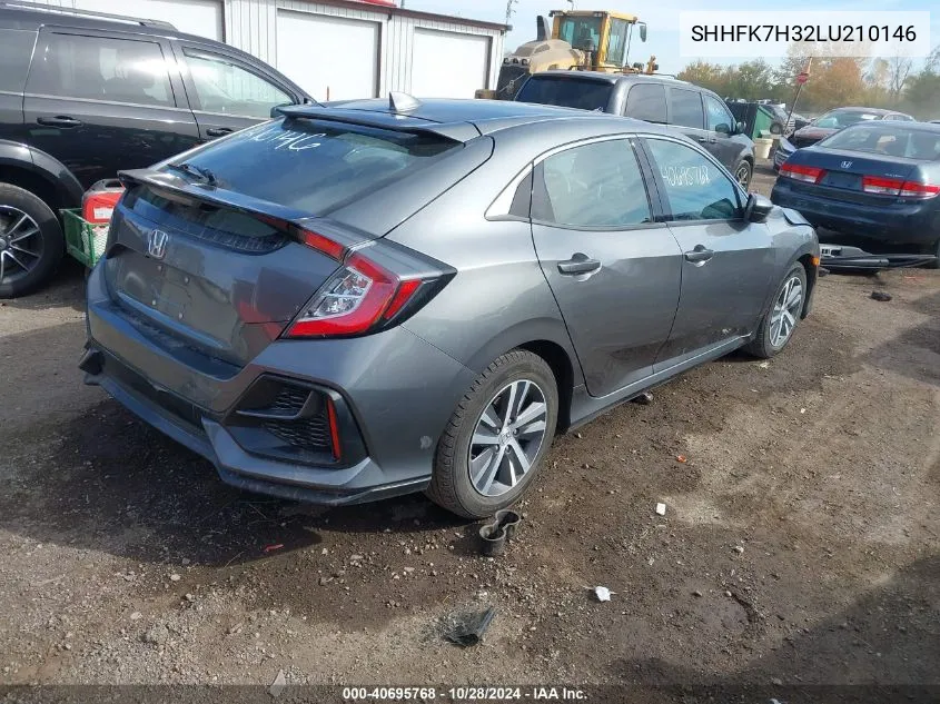 2020 Honda Civic Lx VIN: SHHFK7H32LU210146 Lot: 40695768